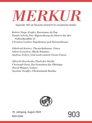 cover image of MERKUR 8/2024, Jg.78